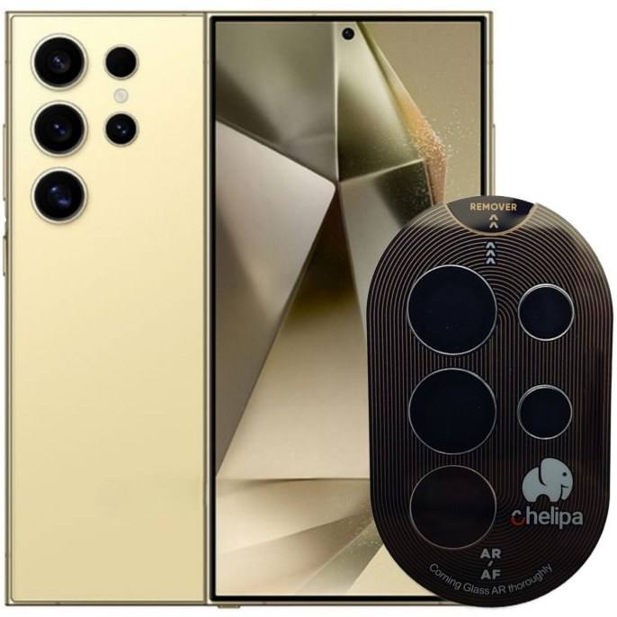 محافظ لنز دوربین گوشی سامسونگ Galaxy S24 Ultra چلیپا مدل Titanium