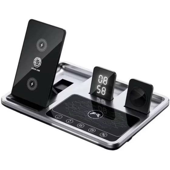 شارژر رومیزی گرین لاین مدل wireless-ch station 4 in 1